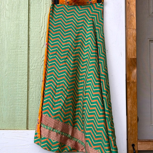 Reversible Flowy Gypsy Maxi Skirt, OS - Picture 9 of 11